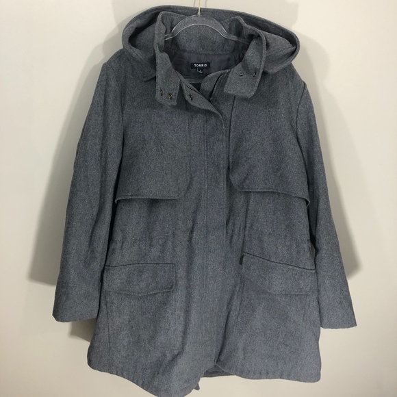 torrid Jackets & Blazers - Torrid Gray Coat 3X